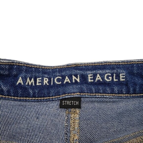 American Eagle Mom Jeans Womens 0 Distressed Ripped High Rise Stretch - Picture 9 of 11